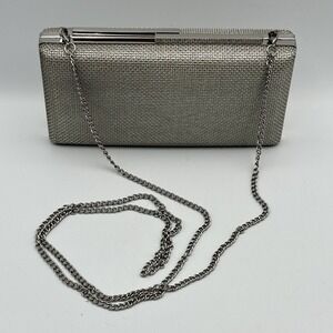 Parfois Party‎ Clutch Silver Chain Handbag W/ Removable Strap NEW